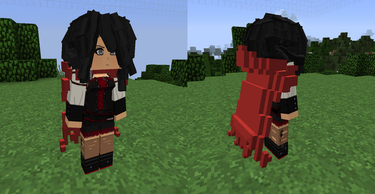 RWBY Ruby Rose Minecraft Model/Skin by CoraStone on DeviantArt