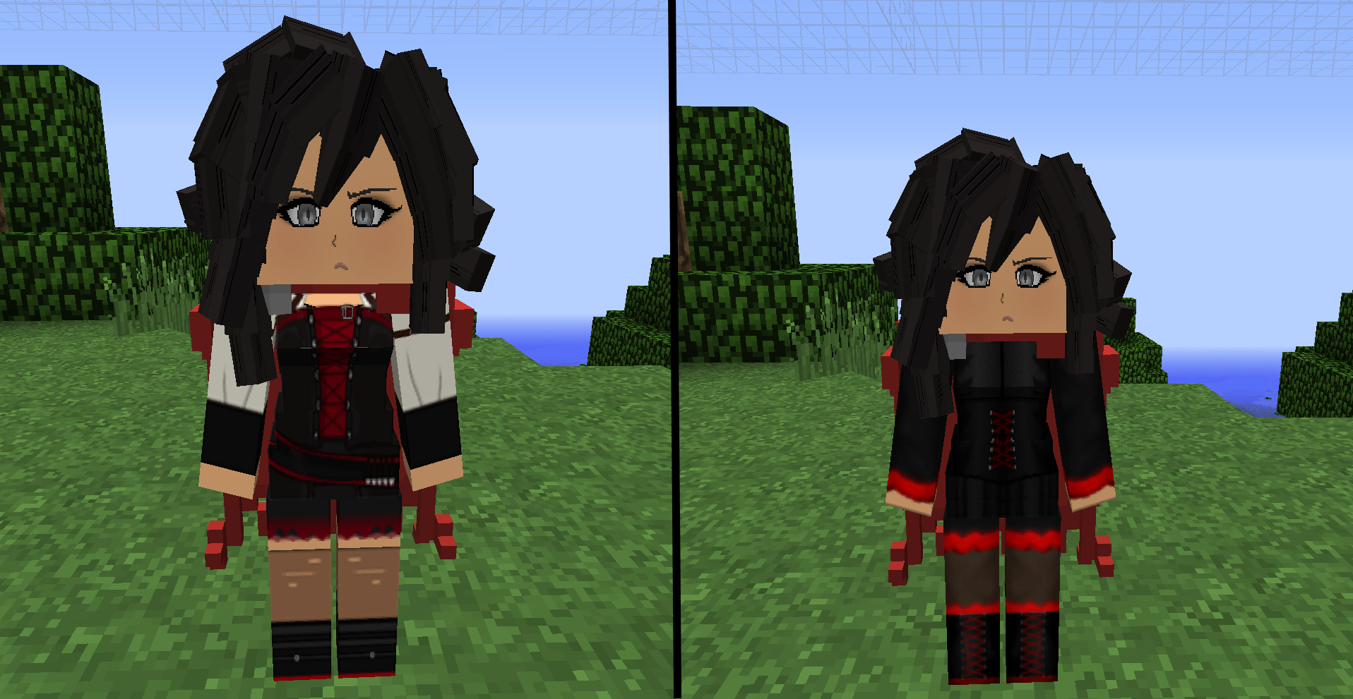 Minecraft Ruby Model RWBY Ruby Rose Minecraft Model/Skin Update by CoraStone on DeviantArt