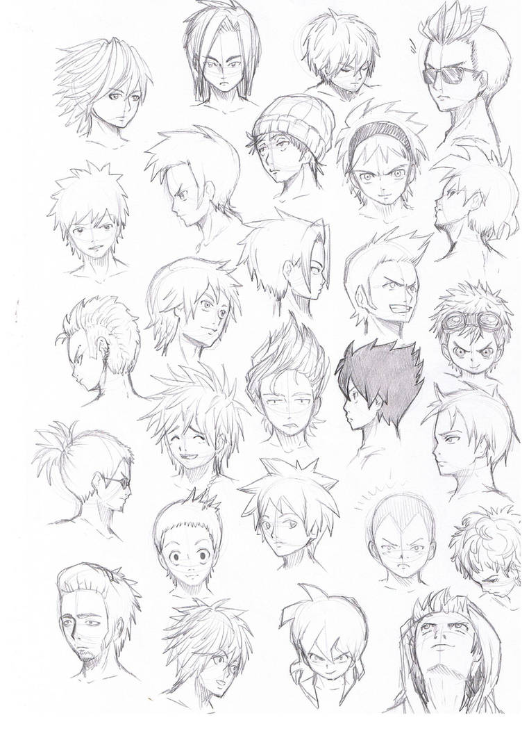 Various Hairstyles Male By Komodo92Tenbinza On Deviantart