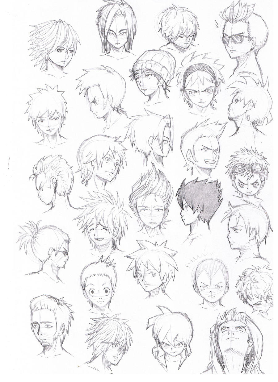 various hairstyles male by Komodo92Tenbinza on DeviantArt