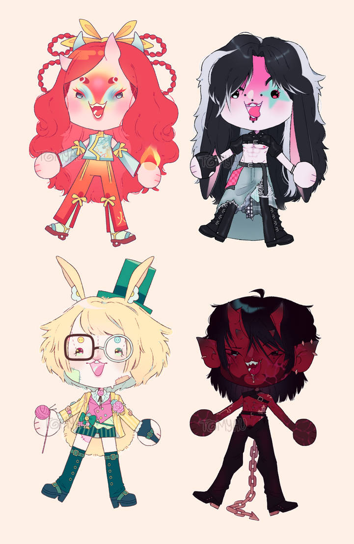 DEMONS AND RABBITS ADOPTS (OPEN) by TOMYAU on DeviantArt