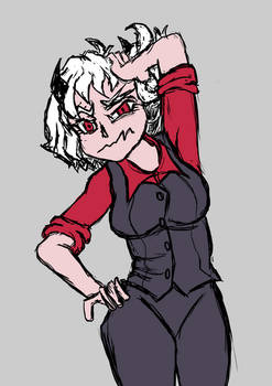 Helltaker Fanart Malina Portrait