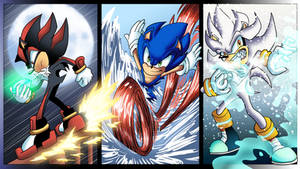 Sonic, Shadow, and Silver - The Hedgehog Trifecta