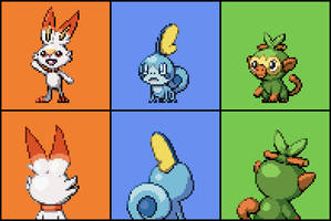 Gen 8 Starters Sprites