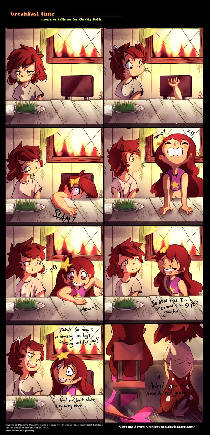 Breakfast Time Monster Falls AU Comic