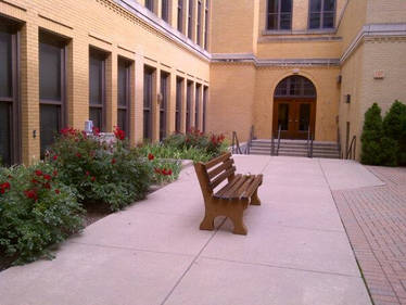 Bench in Courtyard