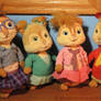 Chipmunks and Chipettes Plushies with Custom Hat