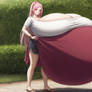 Hyperpregnant Sakura Stroll