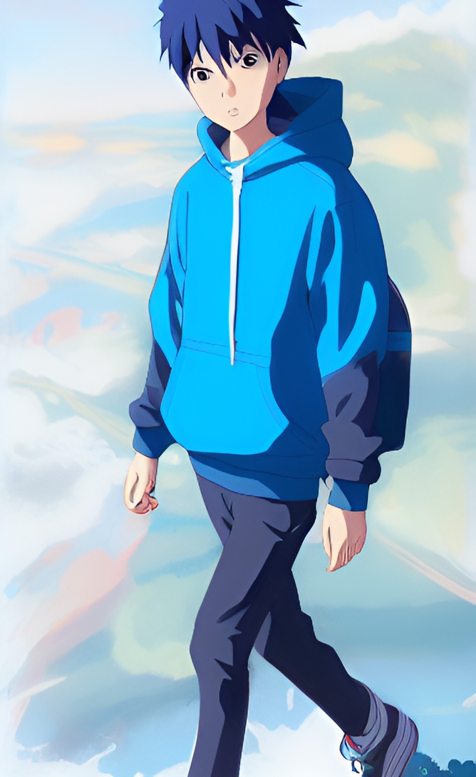 Anime boy pfp (Blue) Art by HRPlusDesign on DeviantArt