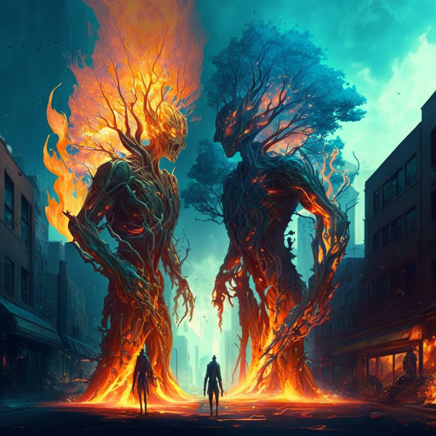 Elemental Fire Tree Titans (Small Infantry) by Express-Images on DeviantArt
