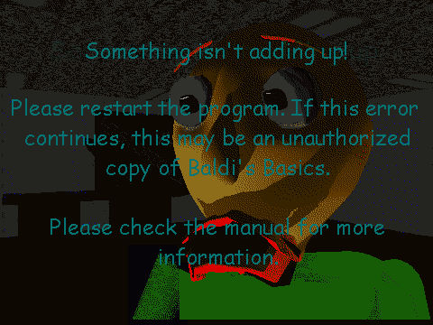 Baldi's Basics | Badsum piracy screen but baldi by duderandom405 on ...