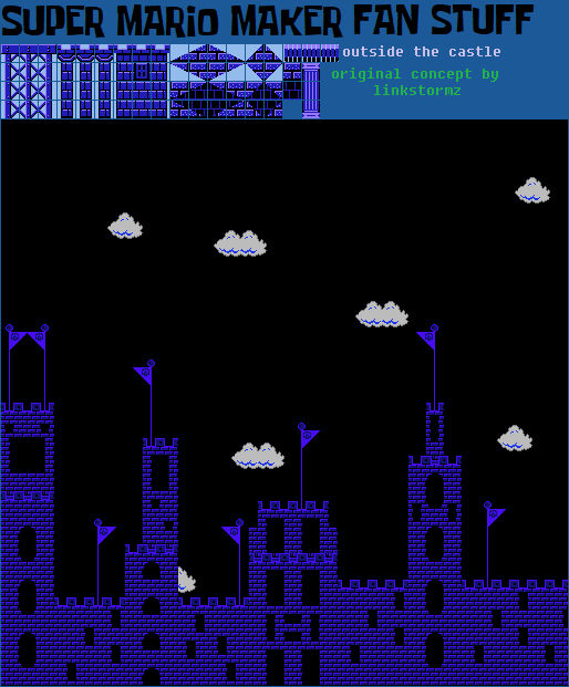 SMM2 FAN STUFF /outside a castle SMB1 style by picofan1524 on DeviantArt