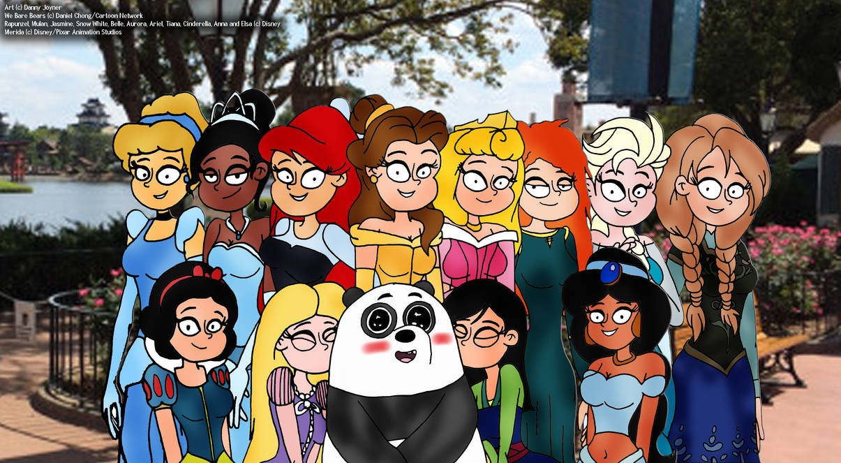 Princess Riding A Panda Panda and the Disney Princesses by RDJ1995 on DeviantArt