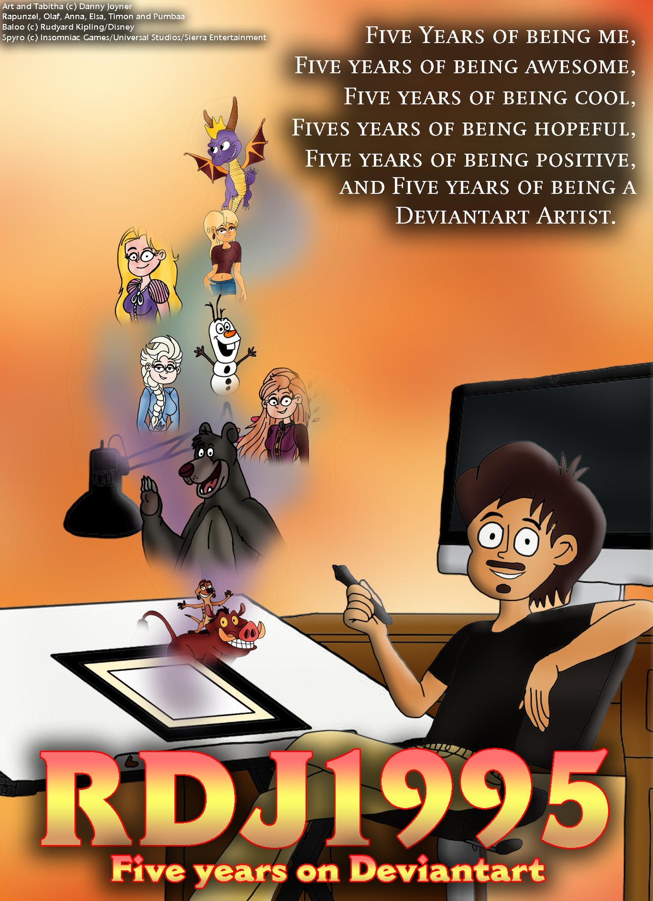 Chel Rdj1995 Deviantart Happy 5 Years of being a Deviantart Artist by RDJ1995 on DeviantArt
