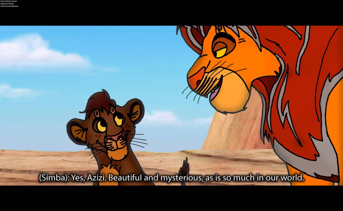 Fake Screenshot - Simba's talk with Azizi (DTIYS) by RDJ1995 on DeviantArt