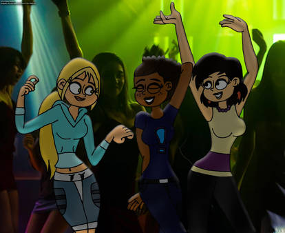 Bridgette and the girls dance at the night club