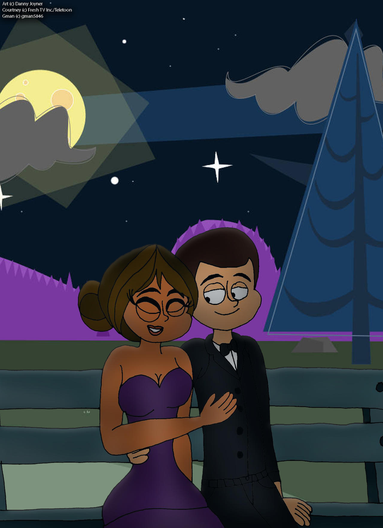 Night Cuddling on a Bench by RDJ1995 on DeviantArt