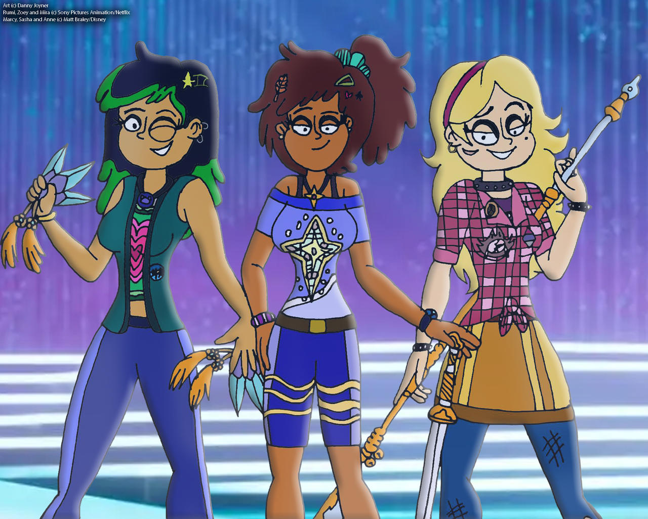 Chel Rdj1995 Deviantart Calamity Girls as HUNTRIX (Daniverse Style) by RDJ1995 on DeviantArt