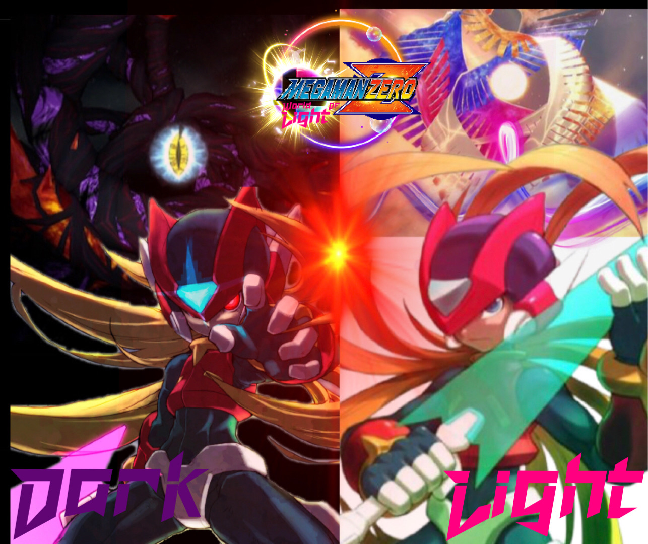 Zero Vs Light Light VS Dark (Megaman Zero World of Light) by Doomguy575 on DeviantArt