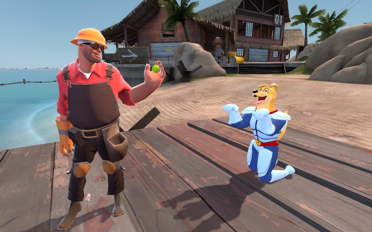 Hunter and Engineer Playing Fetch (GMOD) by Doomguy575 on DeviantArt