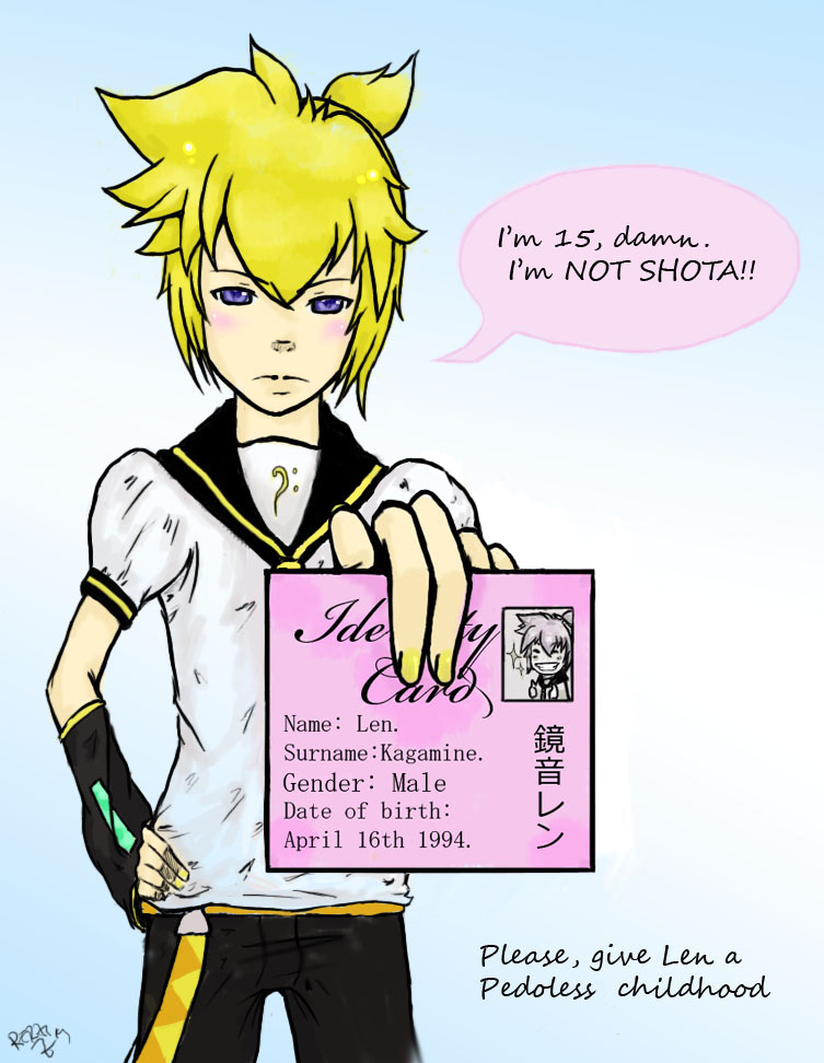 Len is NOt shota -Edited by ShiOkami-chan on DeviantArt