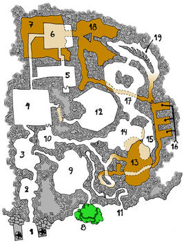 Dwarven Stronghold map colored
