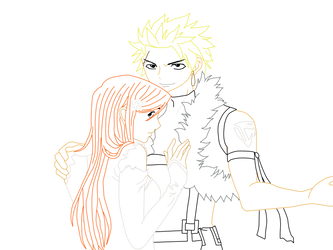 Orihime and Sting lineart