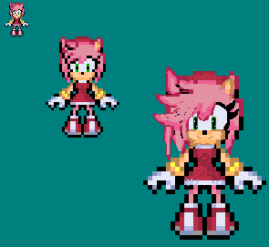 Custom / Edited - Sonic the Hedgehog Customs - Amy Rose (Sonic Pocket  Adventure-Style) - The Spriters Resource