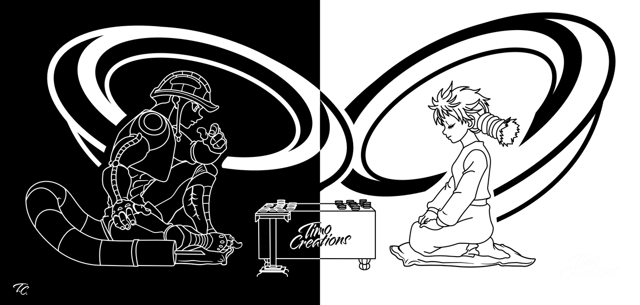 HxH Meruem and Komugi playing Gungi by TimoCreations on DeviantArt