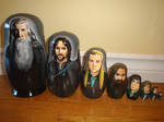 Set of Lord of the Rings Nesting Dolls by bachel60