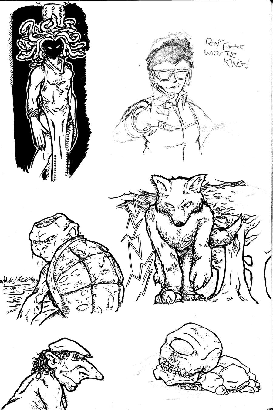 Some random monster doodles