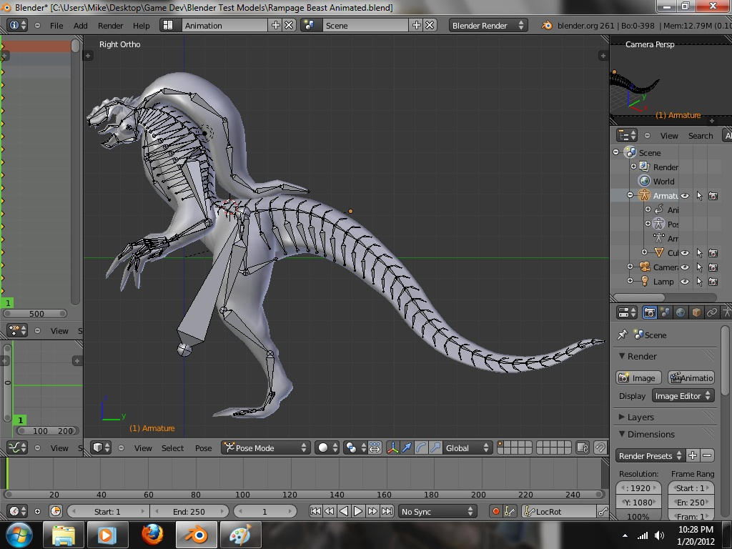 Rampage Beast - Blender screen 1 by Roland2055 on DeviantArt