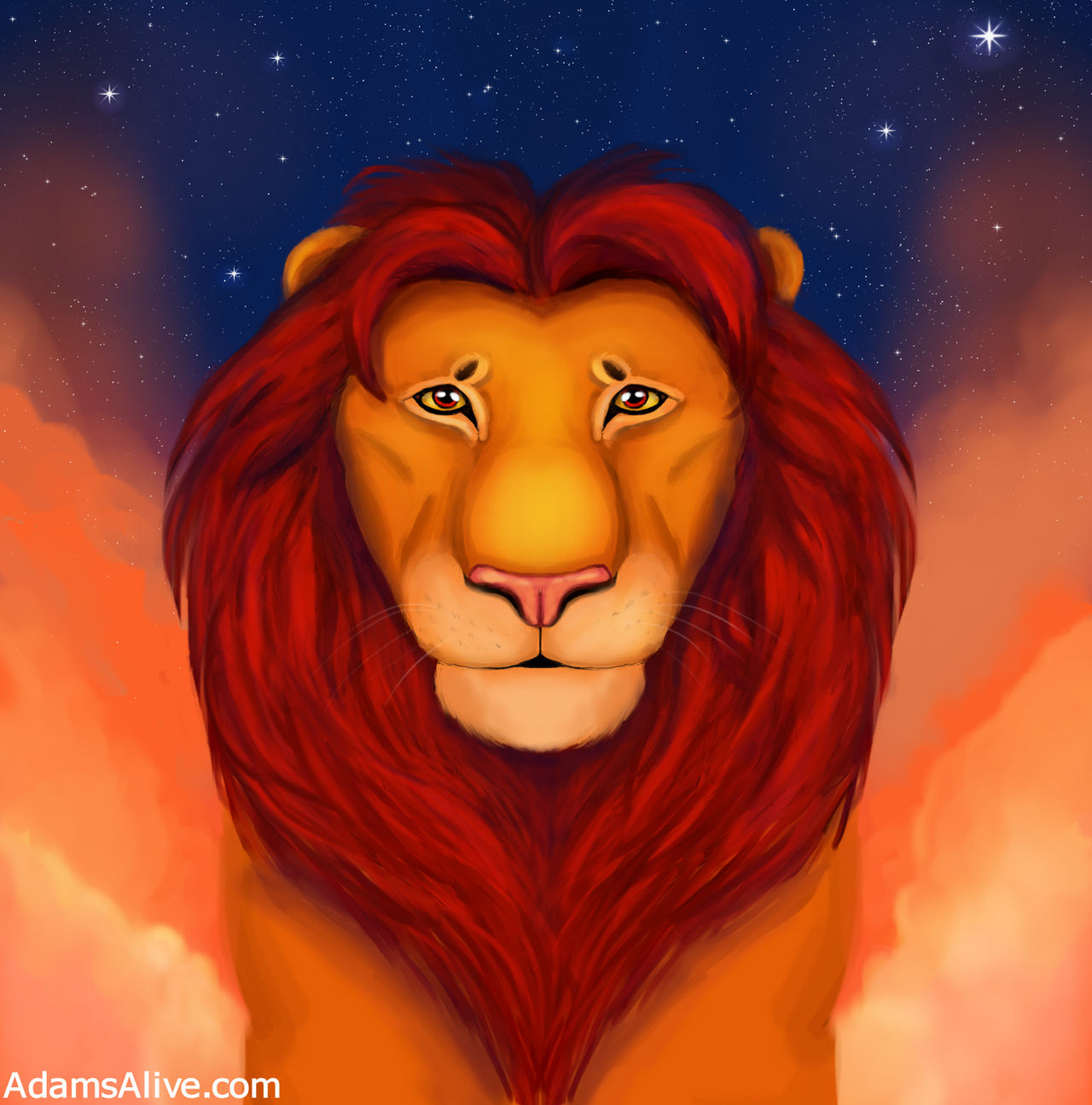 Simba Stars The Lion King Simba Flying to the stars by AdamsAlive4kids on DeviantArt