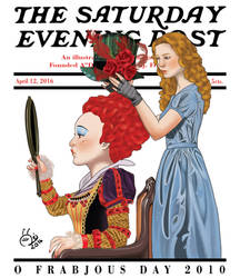 Alice in Wonderland (J. C. Leyendecker style)