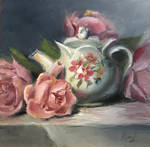 Peonies and Creamer 