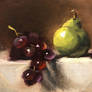 Grapes and a pear