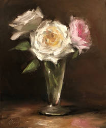 Roses in a Glass vase
