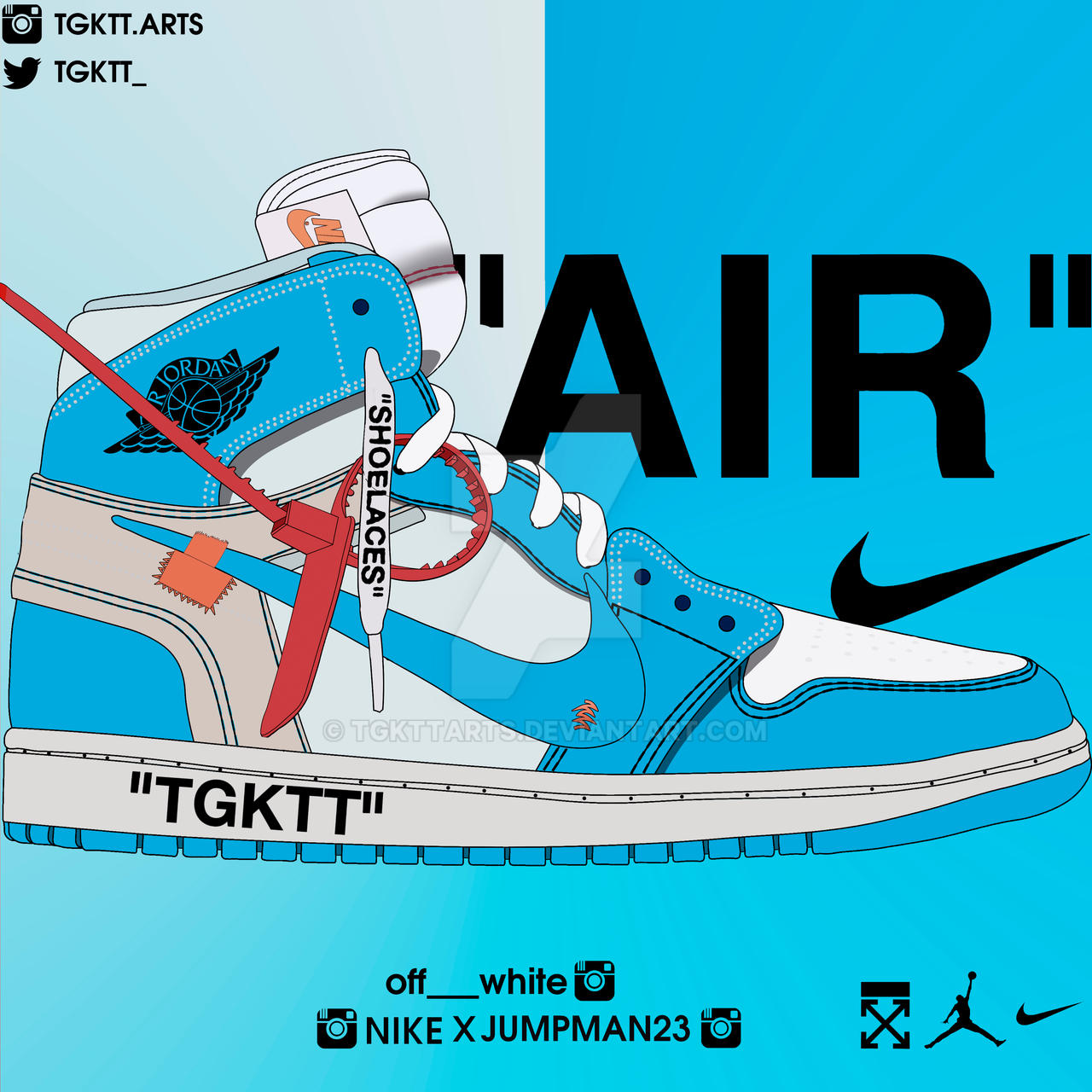 Air Jordan 1 X Off White Unc By Tgkttarts On Deviantart Air Jordan 1 X Off White Unc By Tgkttarts On Deviantart