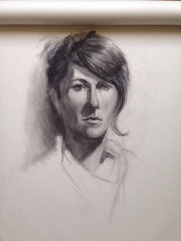 Portrait drawing from life 