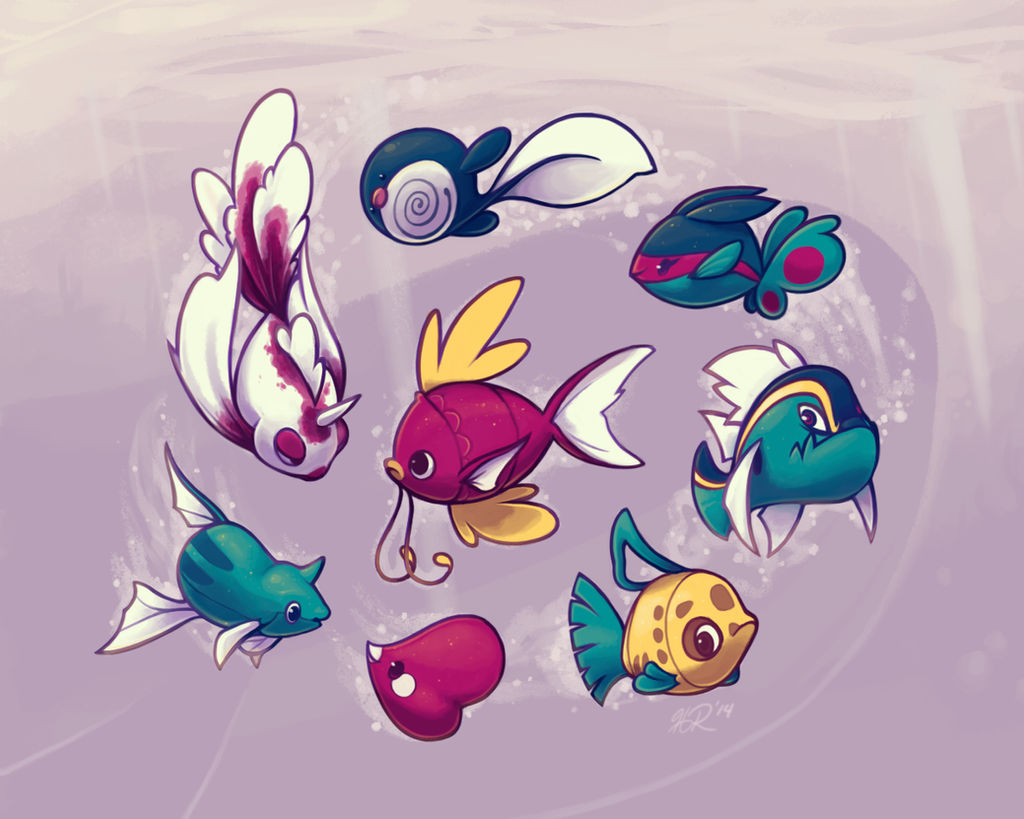 Lots of Pokefish in the Sea