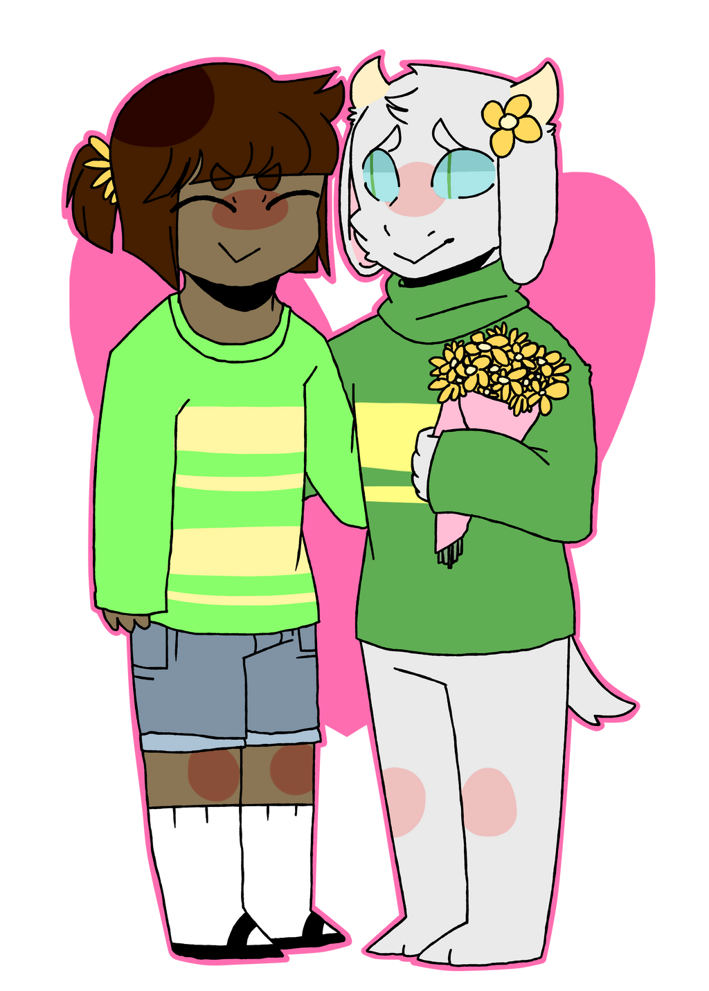 Chara x Asriel by DashieTachy on DeviantArt