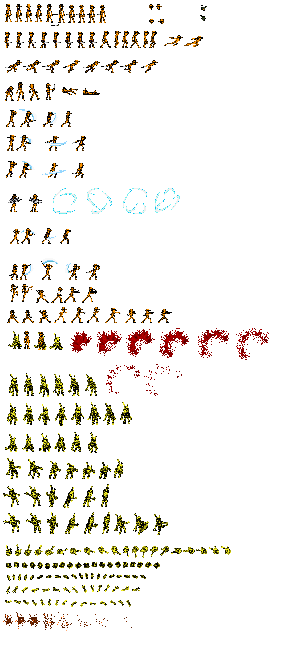 Old Sport and springbonnie sprite sheet by feevgeev on DeviantArt