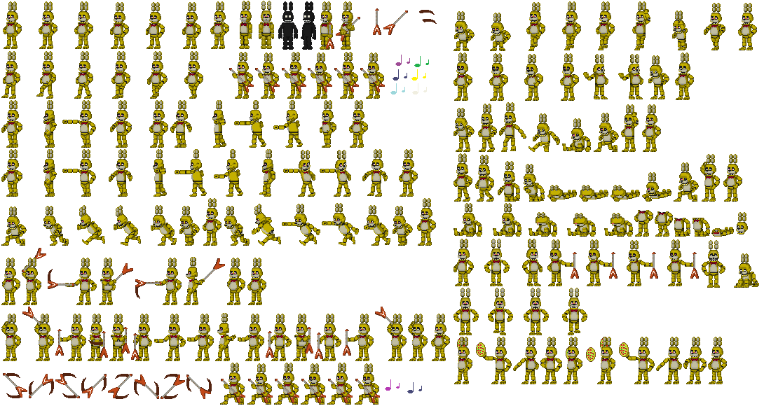 Springbonnie sprite sheet 2 by feevgeev on DeviantArt