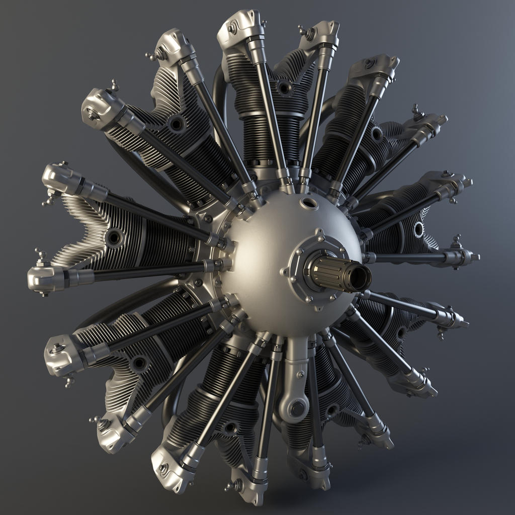 Radial Engine Render by LandeTLS