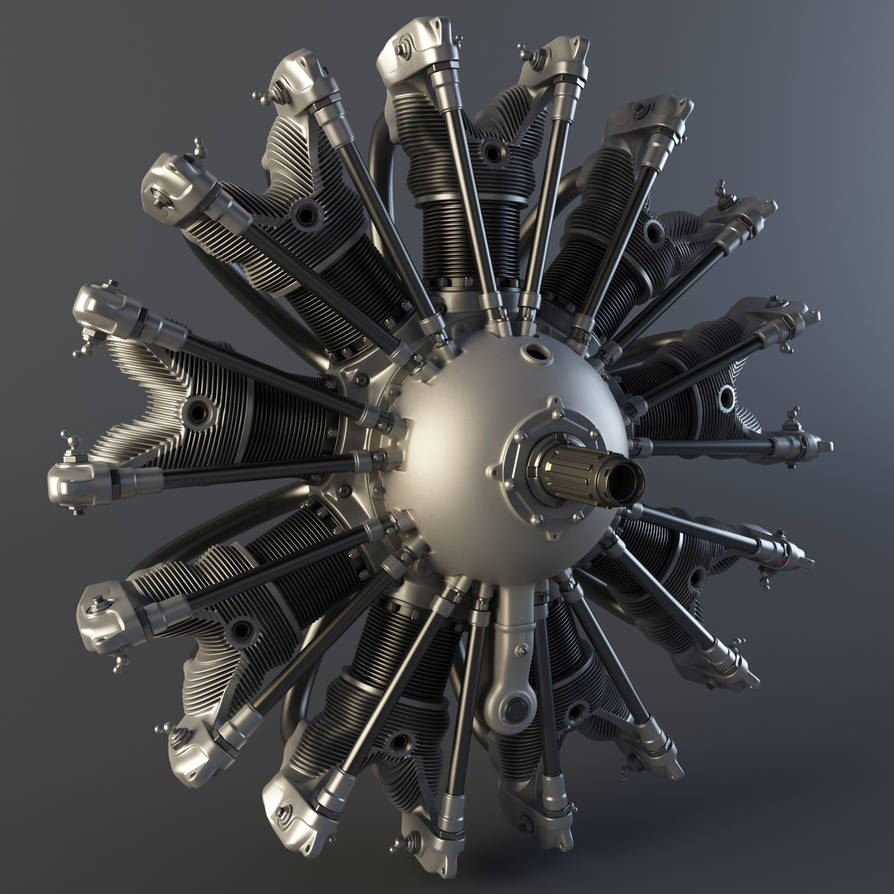 Radial Engine Render by LandeTLS