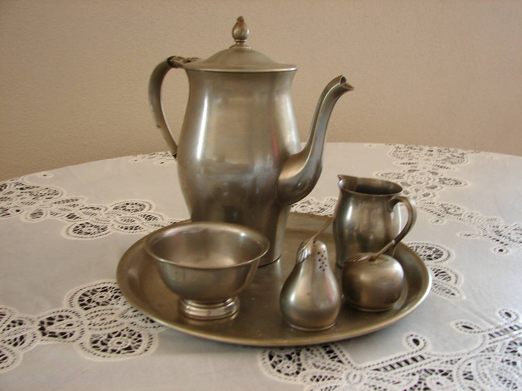 Pewter Tea Service by FantasyStock on DeviantArt