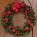 Red Bow Christmas Wreath