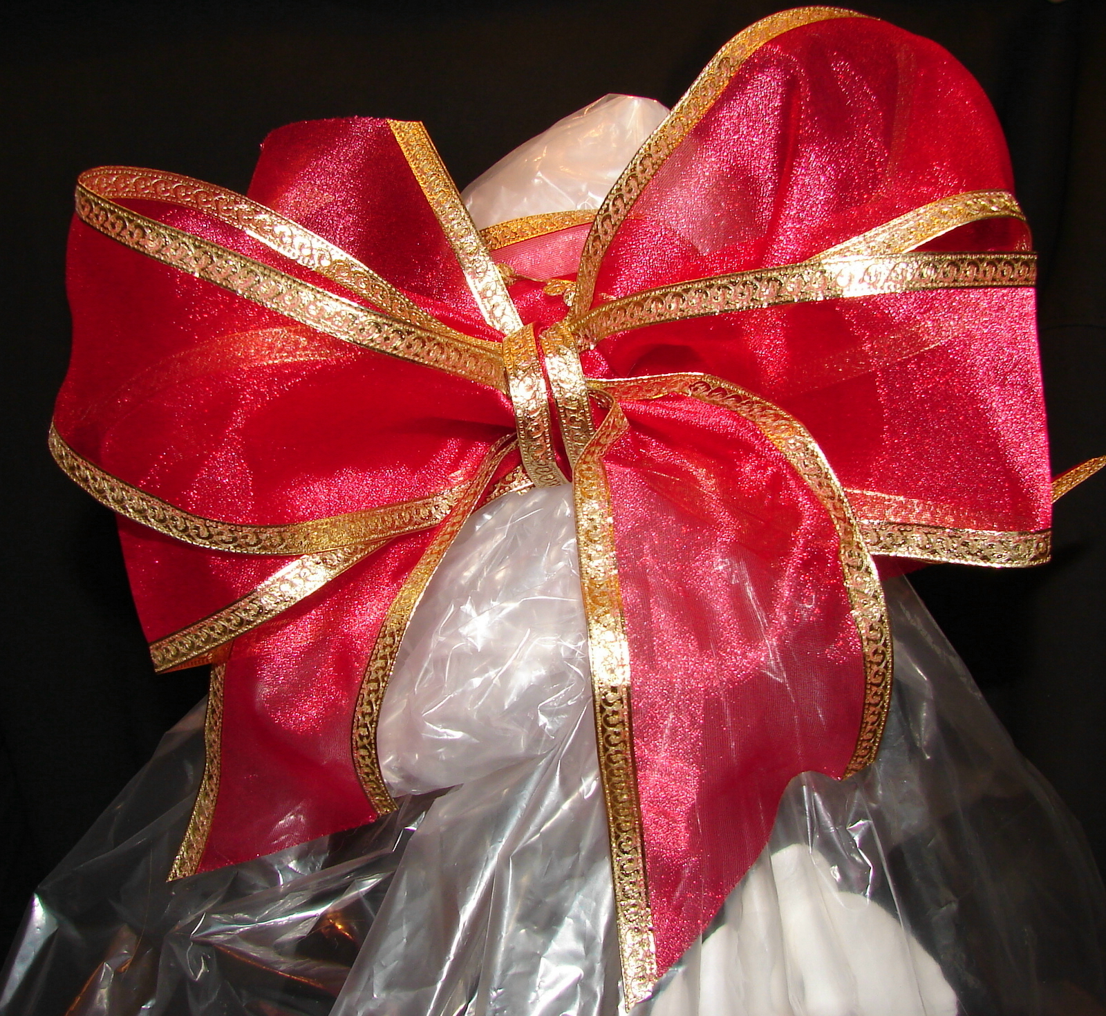 Red Gold Christmas Bow 2