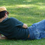 A Guy Reclining at the Park