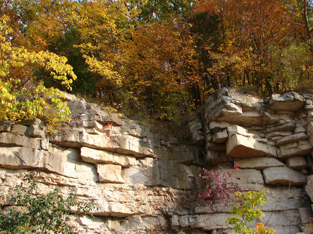 Autumn Cliff Stock Scenery 07